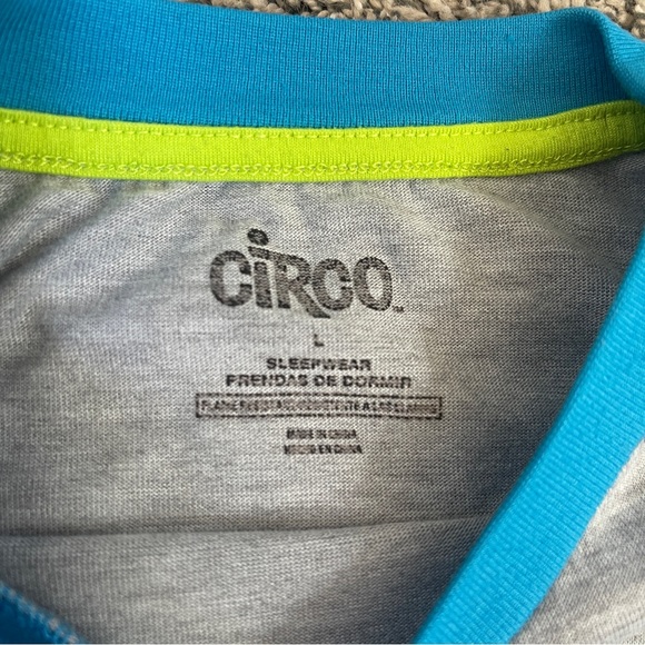 Boys sleepwear shirt size Large grey blue green dog hat glasses tie - Picture 6 of 12